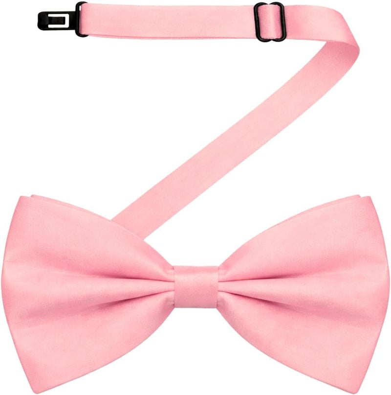 MD Style Bow Ties for Men Pre-Tied Adjustable - Classic Men's Bow Tie - Tuxedo Wedding Formal Bowtie Solid Color Bowties - Image 1
